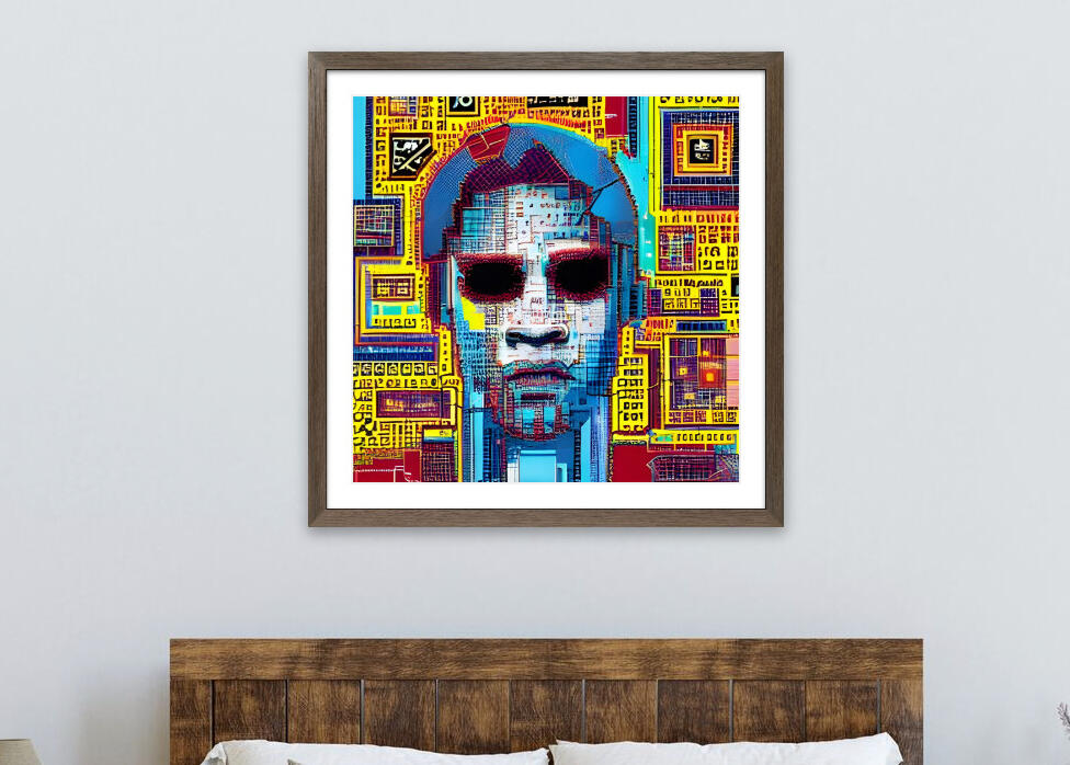 Sparky Punk No. 118 – Dashawn. Fine Art Print. SN Punks Collection. Experimental Digital Art, Vibrant Surreal Portrait, Generative Identity, Modern Character Design.