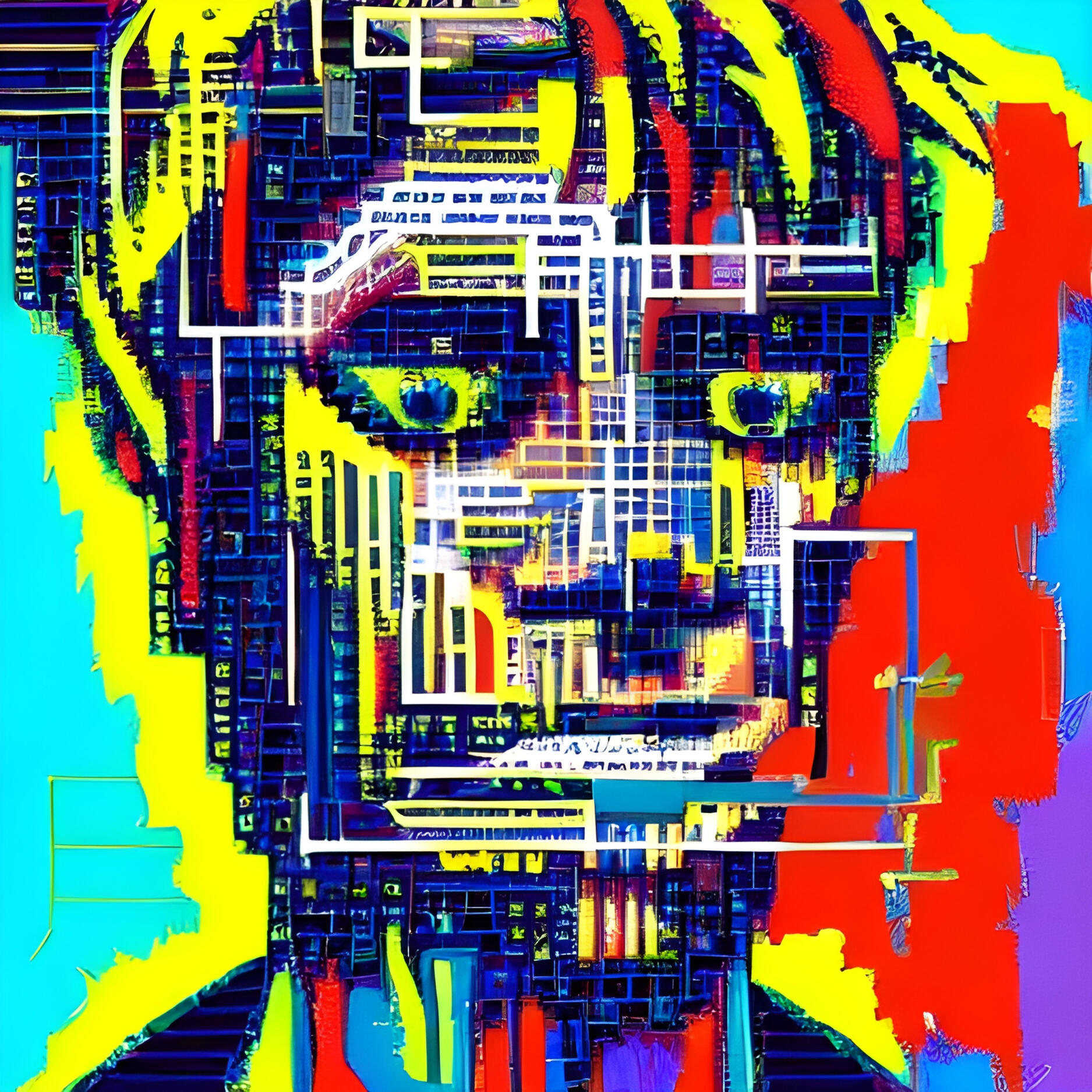 Sparky Punk No. 119 – Johnson. Fine Art Print. SN Punks Collection. Urban Abstraction, Bold Portrait Study, Contemporary Generative Art, Digital Collectible Fine Art.