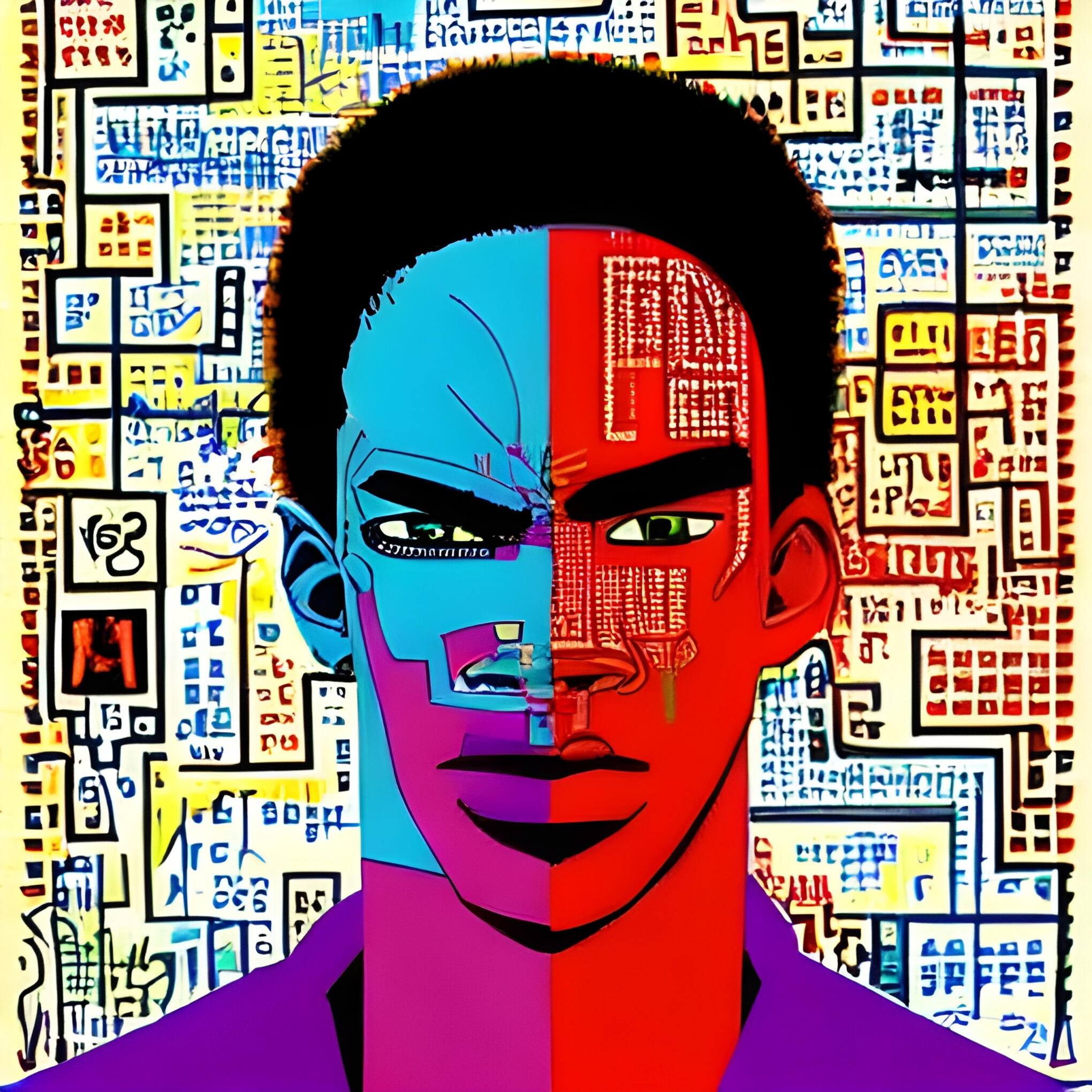 Sparky Punk No. 108. Fine Art Print. SN Punks Collection. Future-Human Aesthetic, Urban Digital Mutation, Punk Character Archive, Generative Genesis Art.