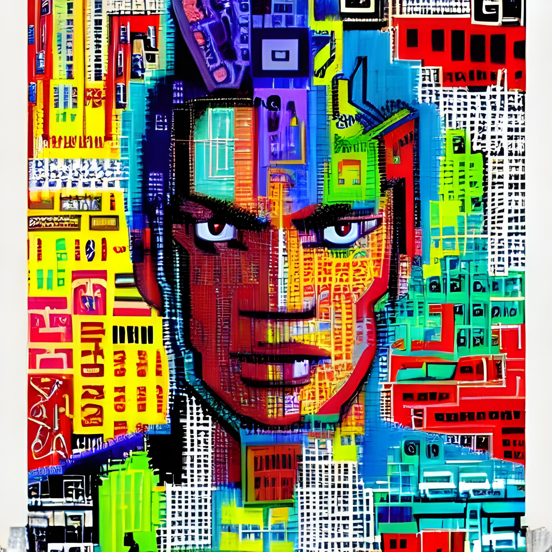 Sparky Punk No. 124. Fine Art Print. SN Punks Collection. Synthetic Surrealism, Digital Persona Study, Modern Punk Energy, Generative Fine Art.